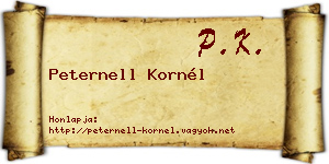 Peternell Kornél névjegykártya