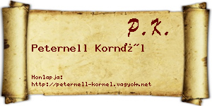 Peternell Kornél névjegykártya