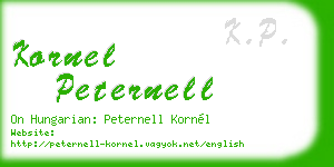 kornel peternell business card
