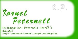 kornel peternell business card
